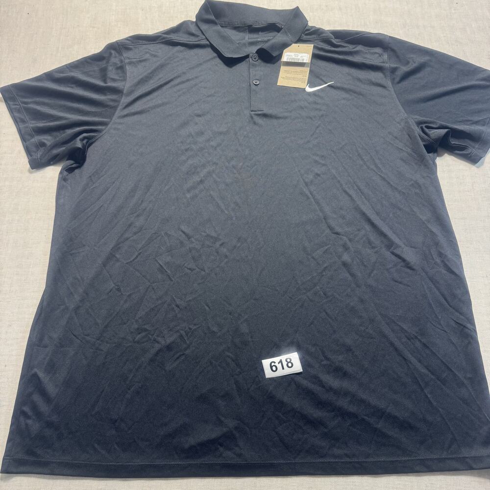 NIKE DRI FIT Men Black TEE Sz 2XL Brand  New‎